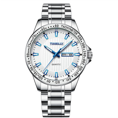 Mūsdienīgs pulkstenis ar tērauda siksniņu