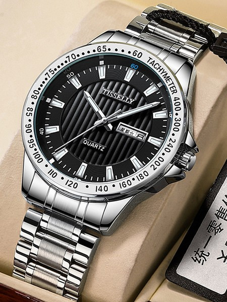 Mūsdienīgs pulkstenis ar tērauda siksniņu