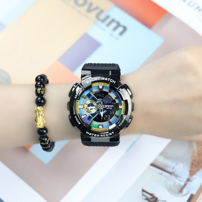 Vīriešu krāsains pulkstenis ar silikona siksniņu