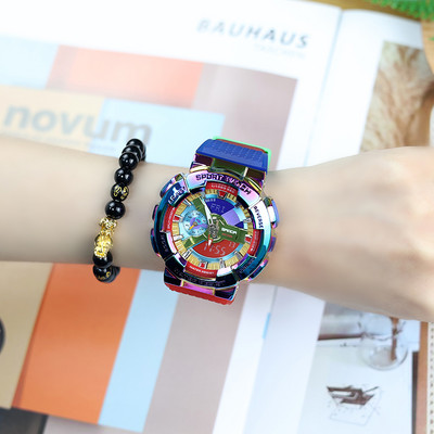 Vīriešu krāsains pulkstenis ar silikona siksniņu