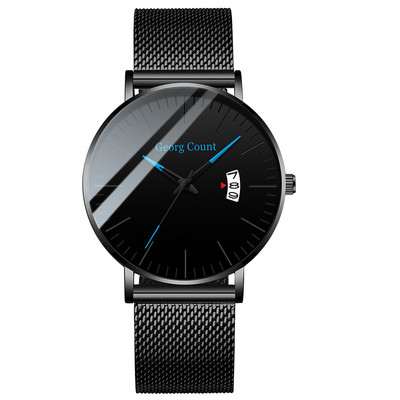 Īpaši plāns ūdensizturīgs pulkstenis ar skrāpējumiem izturīgu korpusu