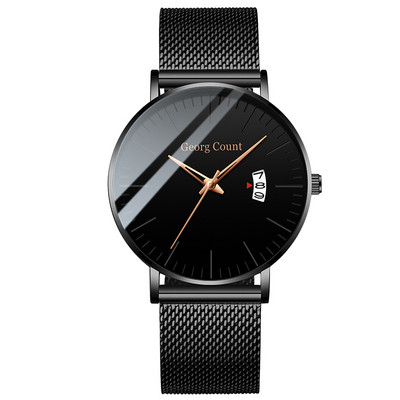 Īpaši plāns ūdensizturīgs pulkstenis ar skrāpējumiem izturīgu korpusu