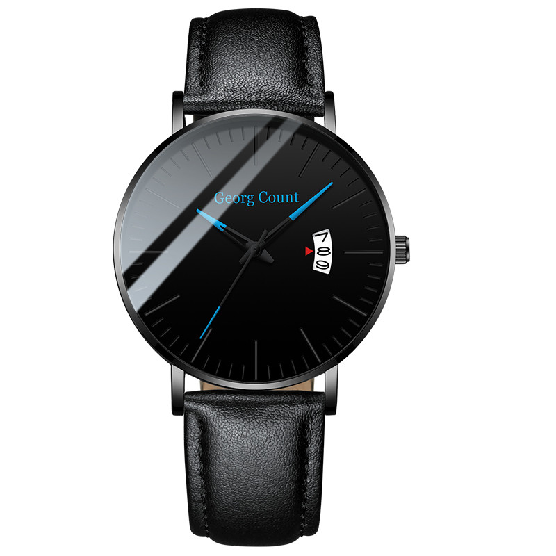 Īpaši plāns ūdensizturīgs pulkstenis ar skrāpējumiem izturīgu korpusu