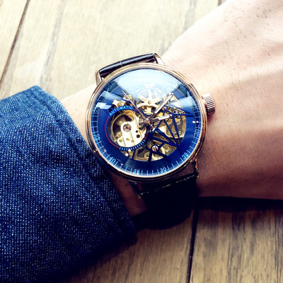 Αυτόματο ανδρικό ρολόι με οικολογικό δερμάτινο λουράκι