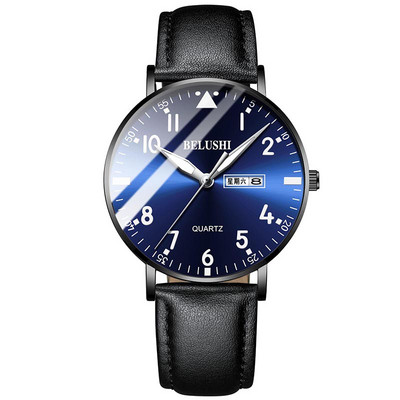 Napi férfi karóra fluoreszkáló mutatókkal