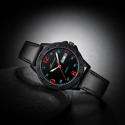 Igapäevane käekell värviliste näpunäidete ja ökonahast rihmaga