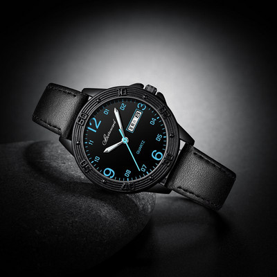 Igapäevane käekell värviliste näpunäidete ja ökonahast rihmaga