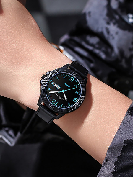 Igapäevane käekell värviliste näpunäidete ja ökonahast rihmaga