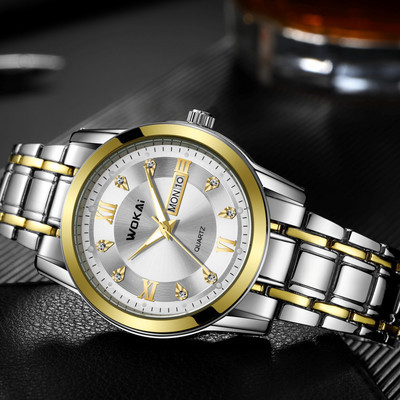 Igapäevane metallist lukuga käekell meestele