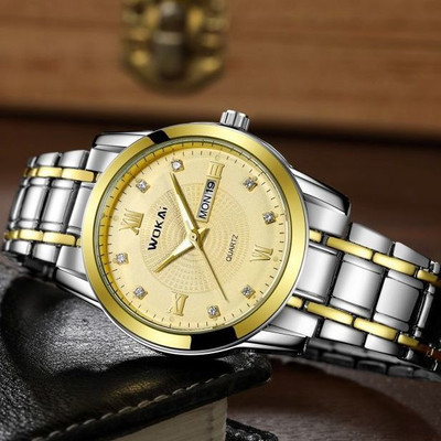 Igapäevane metallist lukuga käekell meestele