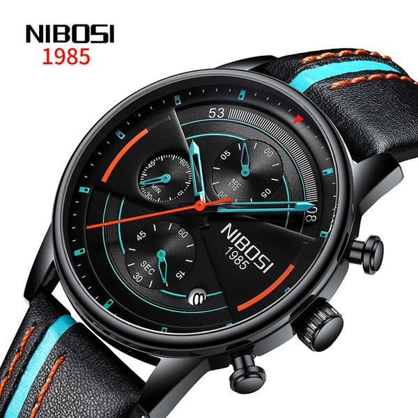 Férfi karóra színes mutatókkal - két modell