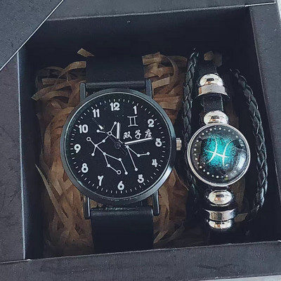 Igapäevaseks kasutamiseks sobiv nahkrihmaga meeste käekell