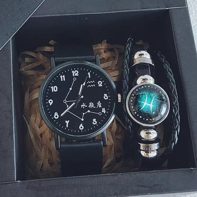 Igapäevaseks kasutamiseks sobiv nahkrihmaga meeste käekell