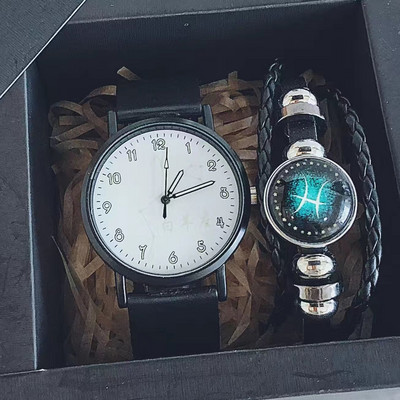 Igapäevaseks kasutamiseks sobiv nahkrihmaga meeste käekell