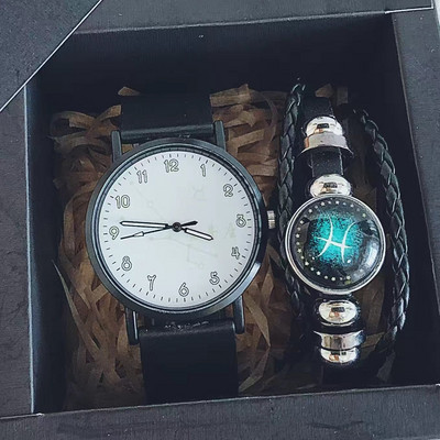 Igapäevaseks kasutamiseks sobiv nahkrihmaga meeste käekell