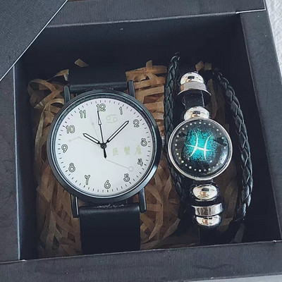 Igapäevaseks kasutamiseks sobiv nahkrihmaga meeste käekell