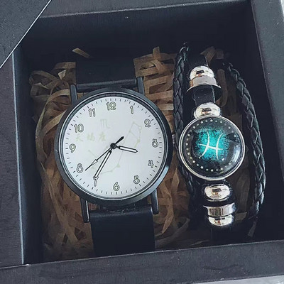 Igapäevaseks kasutamiseks sobiv nahkrihmaga meeste käekell