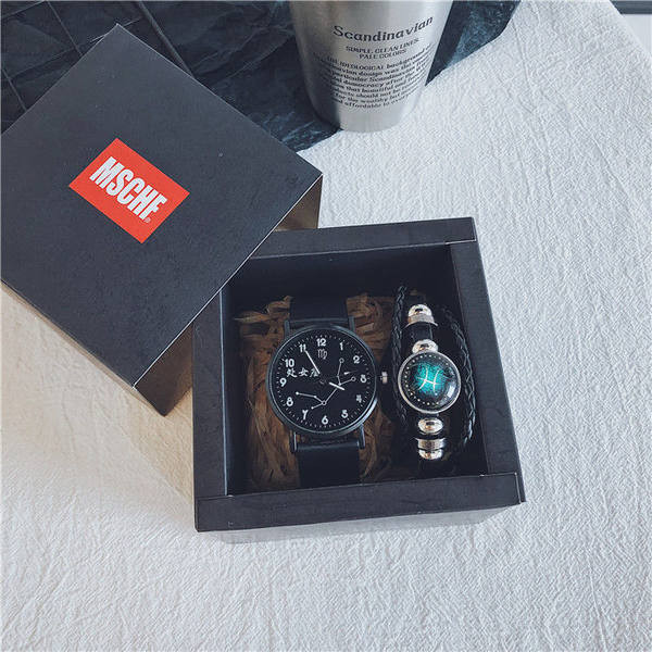 Igapäevaseks kasutamiseks sobiv nahkrihmaga meeste käekell