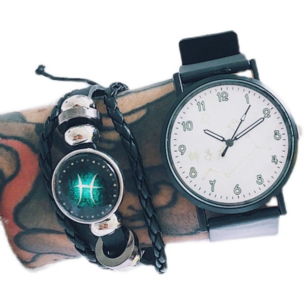 Igapäevaseks kasutamiseks sobiv nahkrihmaga meeste käekell