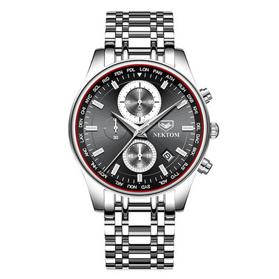 Ümmarguse kujuga terasrihmaga meeste käekell