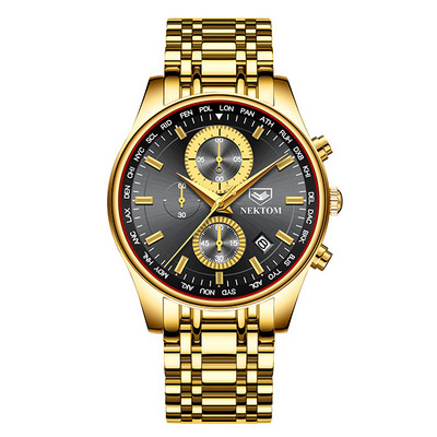 Ümmarguse kujuga terasrihmaga meeste käekell