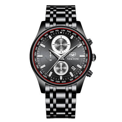 Ümmarguse kujuga terasrihmaga meeste käekell