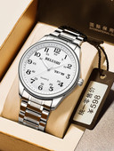 Roostevabast terasest rihmadega meeste käekell - retro stiilis