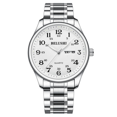 Roostevabast terasest rihmadega meeste käekell - retro stiilis