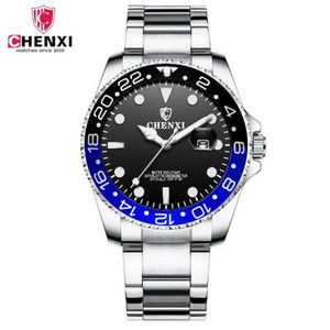 Kaasaegne mitmes värvitoonis terasrihmaga meeste käekell