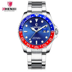 Kaasaegne mitmes värvitoonis terasrihmaga meeste käekell