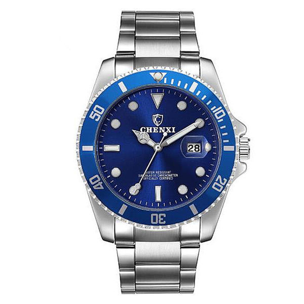 Kaasaegne mitmes värvitoonis terasrihmaga meeste käekell