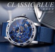 Jauns pulksteņa modelis apaļā formā un tērauda siksniņā