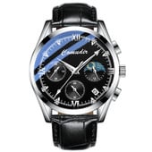 Elegáns férfi karóra eko bőrből vagy fémből készült szíjakkal