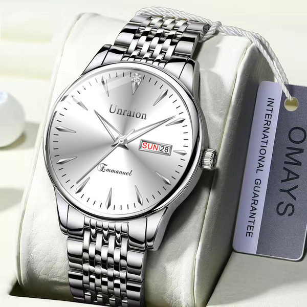 Roostevabast terasest rihmadega igapäevane meeste käekell