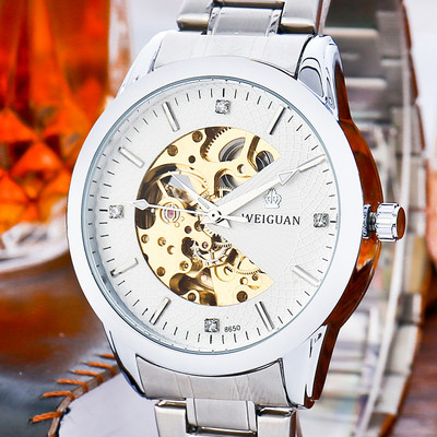 Elegants vīriešu pulkstenis ar mākslīgās ādas siksnām