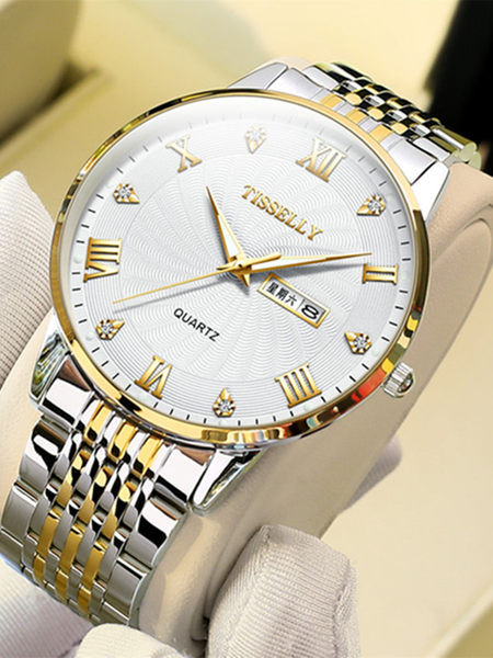 Férfi üzleti karóra acél szíjjal