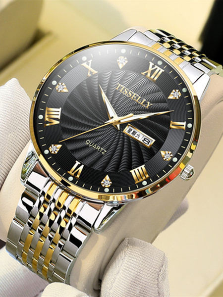 Férfi üzleti karóra acél szíjjal