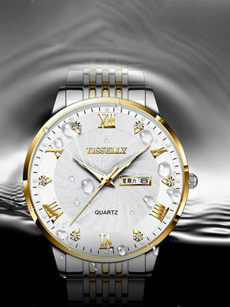 Férfi üzleti karóra acél szíjjal