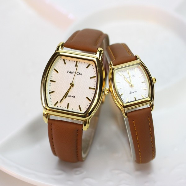 Jauna modeļa pulkstenis ar ādas siksniņu - vīriešiem un sievietēm