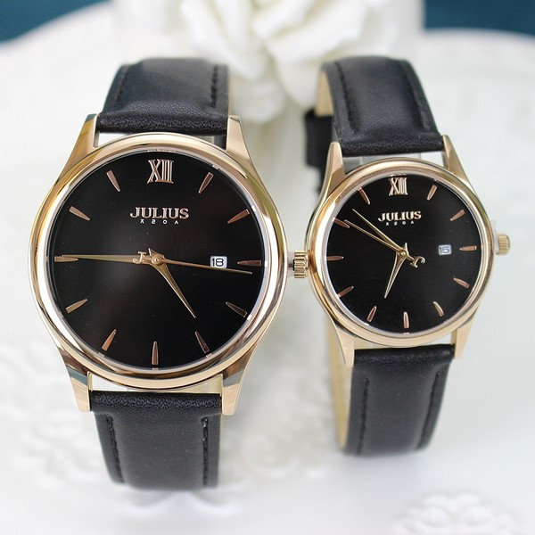 Jauna modeļa pulkstenis ar ādas siksniņu vīriešiem un sievietēm