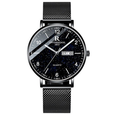 Kolmes värvitoonis veekindel meeste käekell