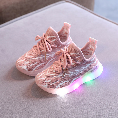 Gyermek tornacipő textil-világító anyagból