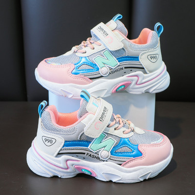 Casual αθλητικά παπούτσια για κορίτσια από οικολογικό δέρμα και πλέγμα