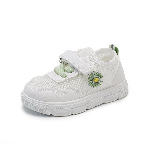 Bērnu sieta kedas ar izšuvumiem un velcro meitenēm