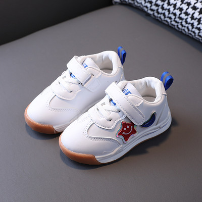 Bērnu rudens kedas no eko ādas ar aplikāciju