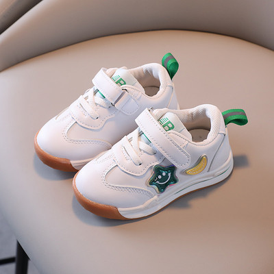 Bērnu rudens kedas no eko ādas ar aplikāciju