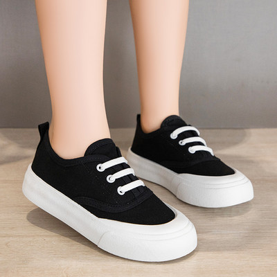 Платнени детски кецове с равна подметка за момчета и момичета