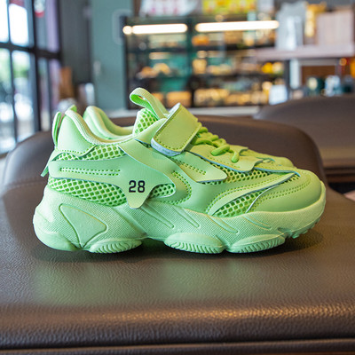 Детски ежедневни маратонки с мрежа и лепенка за момичета и момчета