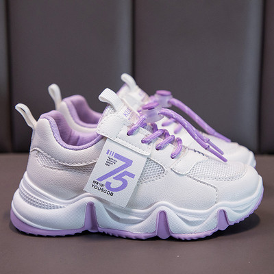 Детски спортни маратонки с връзки и мрежа за момичета и момчета