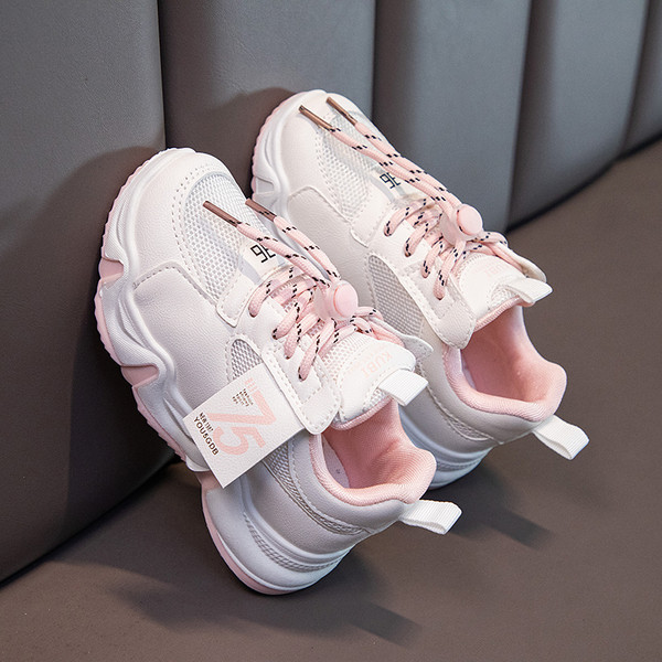 Детски спортни маратонки с връзки и мрежа за момичета и момчета